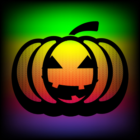Vector designed character halloween icon. Funny texture pumpkin.のイラスト素材