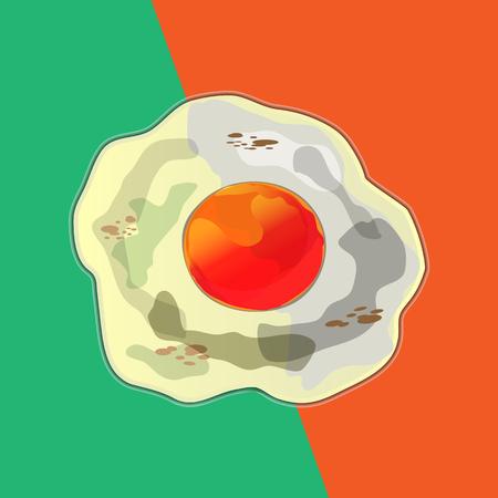 Vector designed sunny shine up fried egg.のイラスト素材