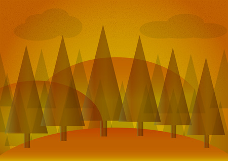 Red forest backgroundのイラスト素材