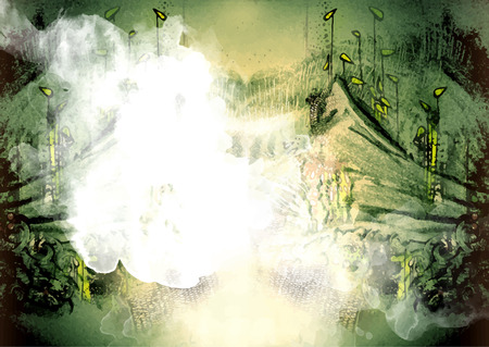 Grunge painted background. Vector illustrationのイラスト素材