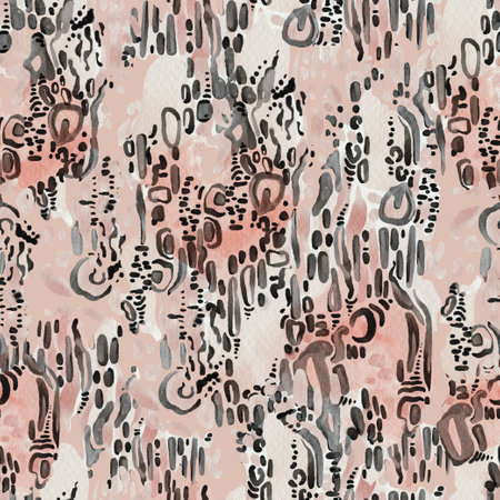 Leopard watercolor pattern design, animal print seamless texture. Illustrationの写真素材