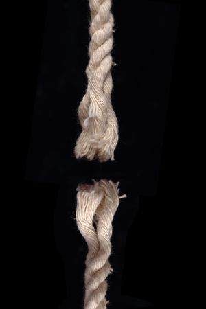 Rope ruptureの写真素材