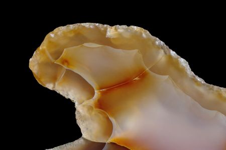 Cornelian  red variety of chalcedony, decorative form of quartzの写真素材