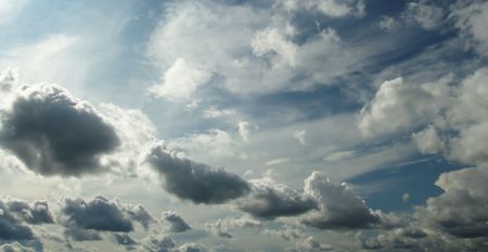 cloudscape background with storm cloudsの写真素材