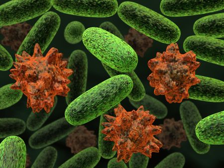3d rendered bacteria illustration concept.