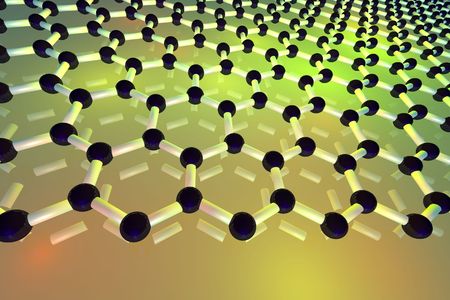 3d rendered graphene monomolecular layerの写真素材