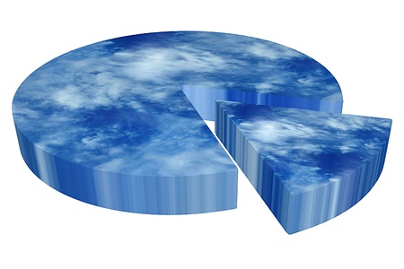 3d rendered diagram with sky textureの写真素材