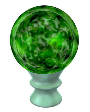3d rendered magick green magic orbの写真素材