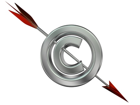 3d rendered concept of copyright violationの写真素材