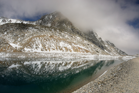 A high altitude lake in Moelltaler glacier regionの写真素材