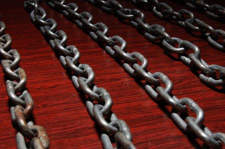 Close view of links in a chain
