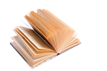 Open book isolated on a white background