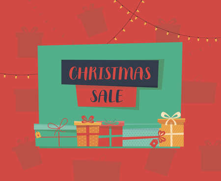 Christmas sale poster flyer banner for storeのイラスト素材