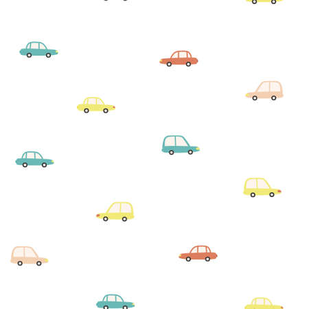 Seamless pattern of cute cars for kidsのイラスト素材