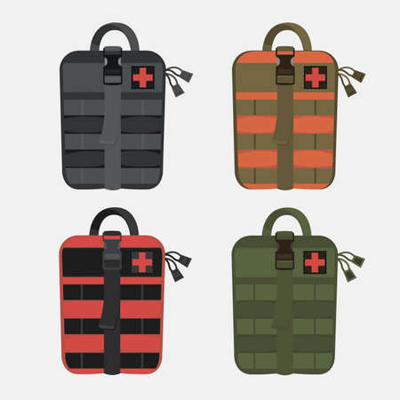 Tactical Molle Rip Away Medical First Aid Pouchのイラスト素材