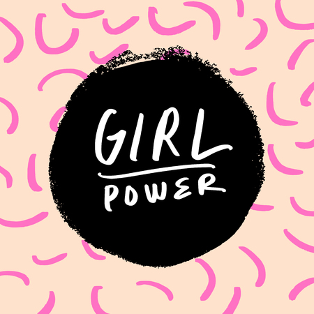 Pink brush paint print for postcard and poster, vector illustrationのイラスト素材