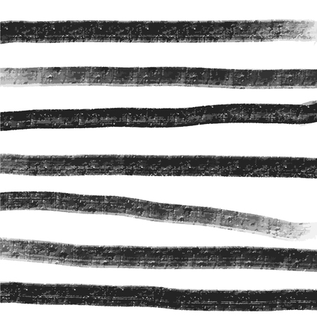 Simple hand drawn black and white pattern with stripes. Monochrome print for clothes, textile, wrapping paper and other. Vector illustration, EPSのイラスト素材