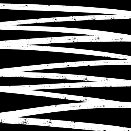 Simple hand drawn black and white pattern with stripes. Monochrome print for clothes, textile, wrapping paper and other. Vector illustration, EPSのイラスト素材