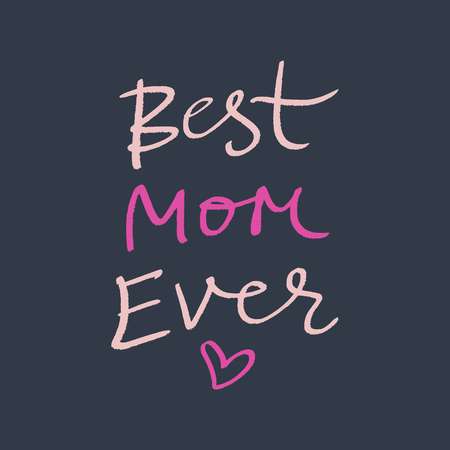 Hand lettering poster or postcard for Mother's day, vector art.の写真素材