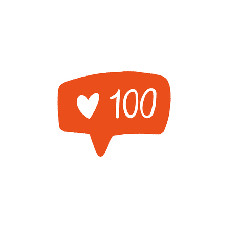 Vector icon Like on social networks. Single image on white background. Badge or sticker.のイラスト素材