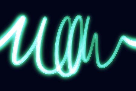 Neon futuristic glow shapes background. Wallpaper with lines. Eps vector illustrationのイラスト素材