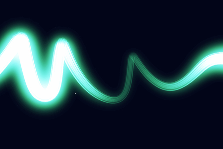 Neon futuristic glow shapes background. Wallpaper with lines. vector illustrationのイラスト素材