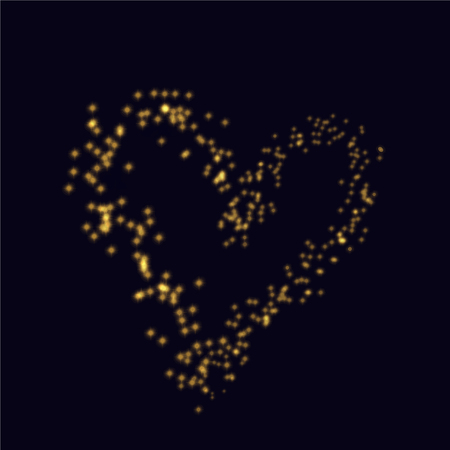 Valentine Day vector background with sparkles glitter heart shape. Holiday festive design. Salute flapperのイラスト素材