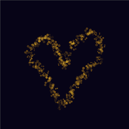 Valentine Day vector background with sparkles glitter heart shape. Holiday festive design. Salute flapperのイラスト素材