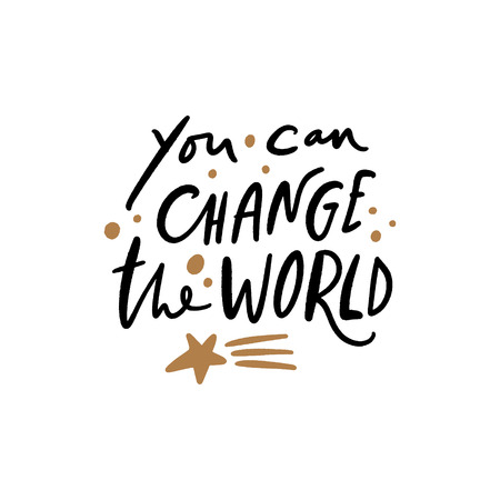 You can change the world text. Tempting cute typography lettering postcard or poster. Vector illustrationのイラスト素材