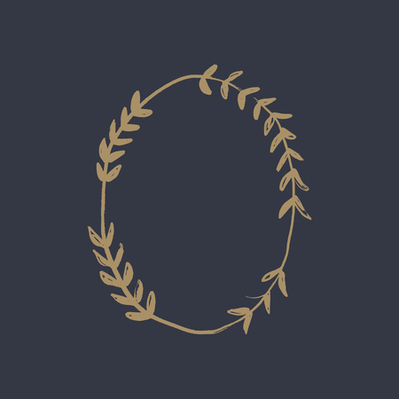 Wedding clipart floral frame. Vector graphics. Good for invitations, bridal shower and moreのイラスト素材