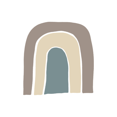 Modern abstract shapes vector background or layout. Pastel scandinavian colors palette EPSのイラスト素材