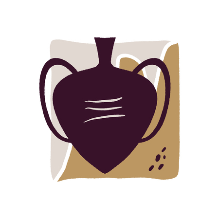 Antique vase modern contemporary art with abstract shapes. Good for interior posters. Vector Clipartのイラスト素材