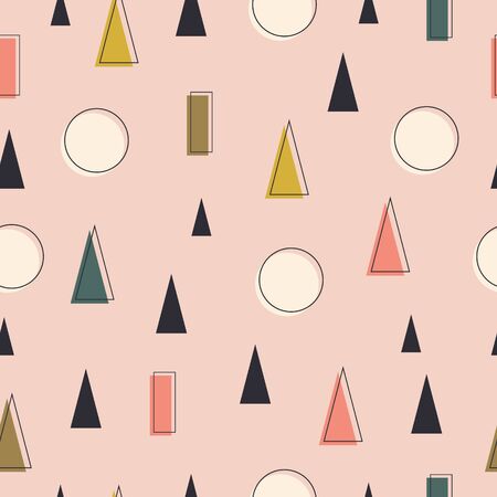 Abstract scandinavian geometric seamless pattern with triangles. Modern stylish abstract background for posters, covers, postcard design.のイラスト素材