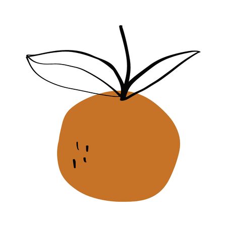 Modern Orange Fruit Terrae Modern Geometric Texture Poster Terracotta Floral Art Print Painting Fashion Color Abstraction Contemporary Burnt Orange Vector Illustration Clipart 2020 trendのイラスト素材