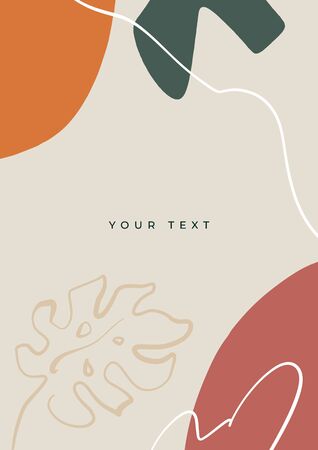 Pastel Vector Leaflet Memphis Fluid Brochure Elements Liquid Shapes Poster. Terracotta Composition. Flow Summer Tropical Banner EPSのイラスト素材