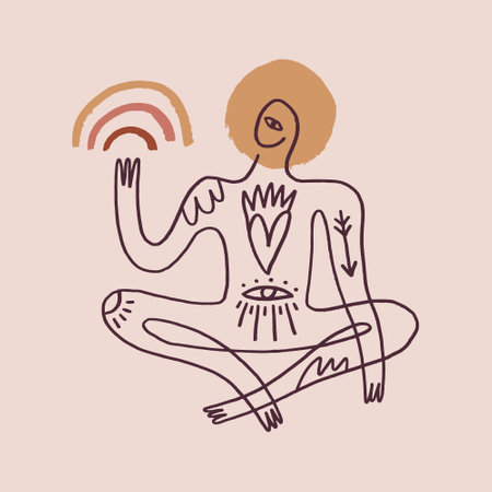 Woman yoga silhouette meditation lotus pose asana vector artのイラスト素材