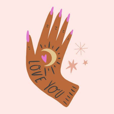 Reiki hand energy magical hands vector illustrationのイラスト素材