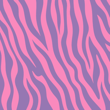 Groovy abstract zebra pink stripes 1960s vector illustration liquid lines. Cool trippy lucidity style vintage retro bright color background wallpaper. Poster, gift card template, t-shirt design, pillow print, stationery and more.のイラスト素材