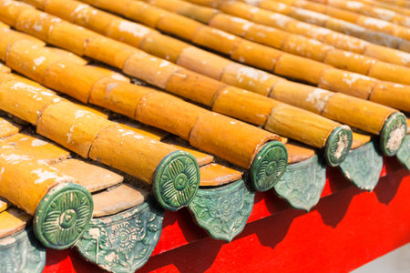 Roof of china castleの写真素材