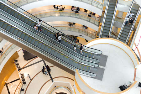 BANGKOK, THAILAND - SEP 24, 2016 : People visit the photo exhibition in Bangkok Art and Culture Center (BACC).のeditorial素材