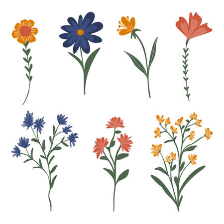 Vector image of a heart made from chamomile flowers. Congratulations on Valentine's Day. Template for postcards, flyers, banners.のイラスト素材