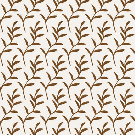 Floral Gold Seamless Pattern with Leaves for Wallpaper, Greeting Card, Gift Box, Textile Printing. Vector Christmas Background.のイラスト素材