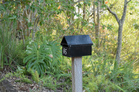 Mailbox Oil Paintingの写真素材