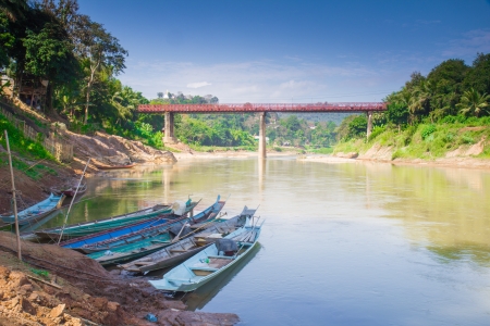 Luang prabang Life at riversの写真素材