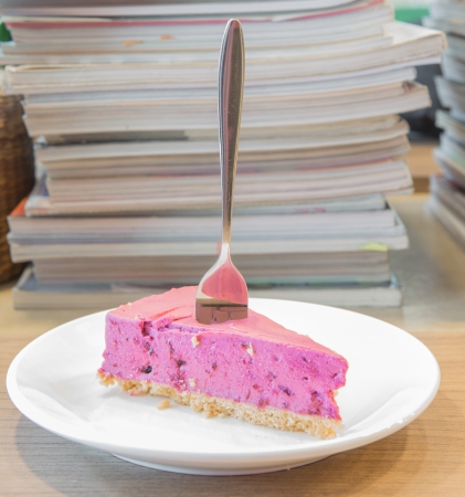 Blueberry cheesecakeの写真素材