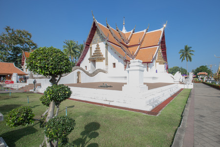 Buddhist temple of Wat Phumin in Nan, Thailandの写真素材
