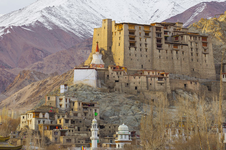 Leh Palace - Namgyal Tsemo Gompa - Leh - Ladakh - Jammu and Kashmir - Indiaのeditorial素材