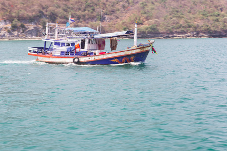 Fisherman boat on seaのeditorial素材
