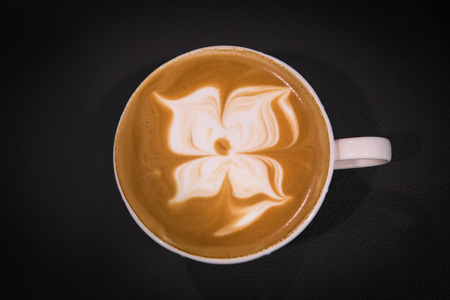 Latte Art coffeeの写真素材