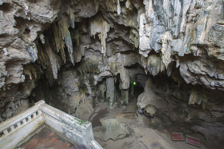 Khao Luang cave in Phetchaburi, Thailandの写真素材
